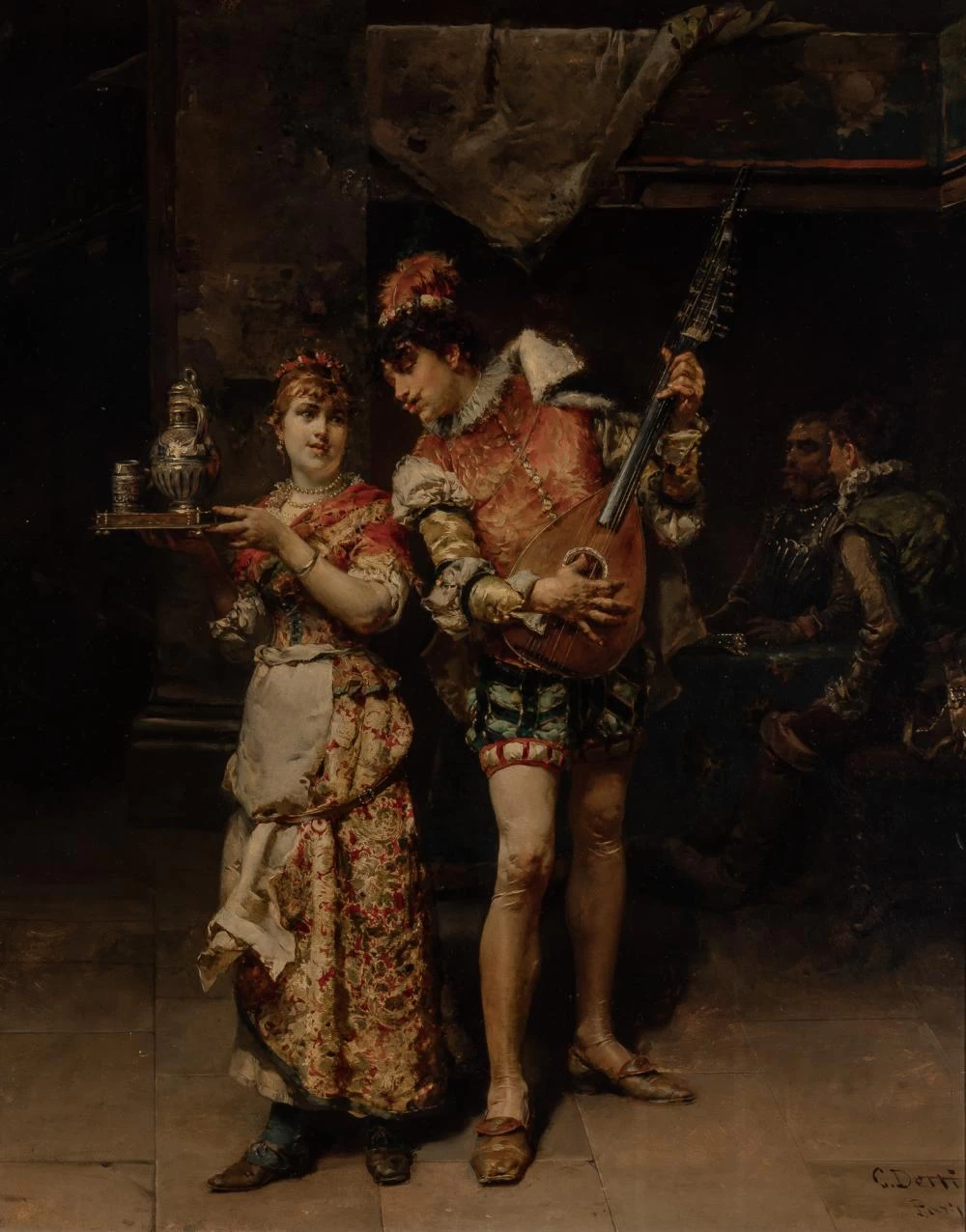 Cesare Detti - Flirt da taverna, 1881